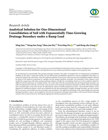 Más sobre Solución Analítica para la Consolidación Unidimensional del Suelo con Drenaje Creciente Exponencialmente con el Tiempo