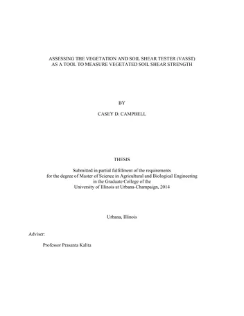 Más sobre Evaluación del Tester de Vegetación y Resistencia al Corte del Suelo (vasst) como una Herramienta para Medir la Resistencia al Corte del Suelo Vegetado