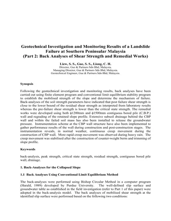 Más sobre Investigación Geotécnica y Resultados del Monitoreo de una Falla de Deslizamiento en la Península Sur de M