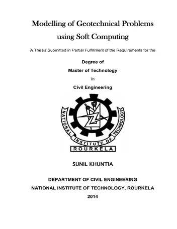 Más sobre Modelado de Problemas Geotécnicos Usando Computación Blanda