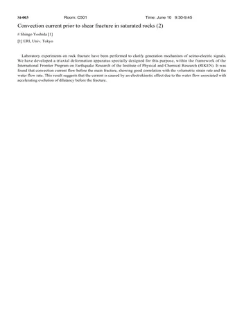 Más sobre Corriente de Convección antes de la Fractura por Corte en Rocas Saturadas (2).