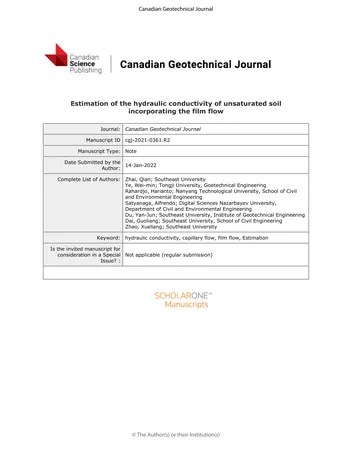 Más sobre Estimación de la Conductividad Hidráulica de Suelos No Saturados.