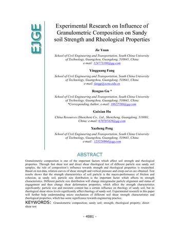 Más sobre Investigación Experimental sobre la Influencia de la Composición Granulométrica en la Resistencia del Suelo Arenoso