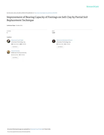 Más sobre Mejora de la Capacidad Portante de Cimientos en Arcilla Blanda mediante la Inclusión Parcial de