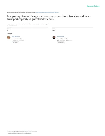 Más sobre Integración de Métodos de Diseño y Evaluación de Canales Basados en Sedimentos.