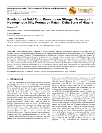 Más sobre Predicción de la Presión del Índice de Vacíos en el Transporte de Nitrógeno en Homogéneos.
