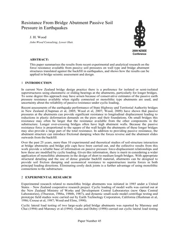 Más sobre Resistencia de la Presión Pasiva del Suelo en el Encepado del Puente durante Terremotos