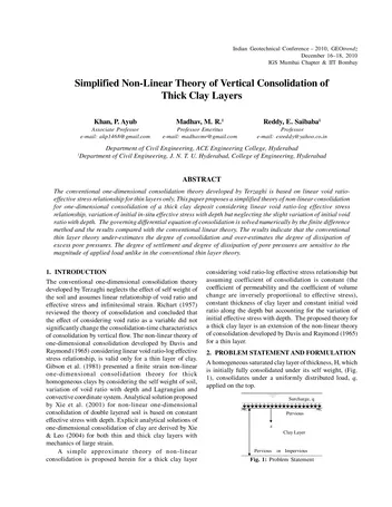 Más sobre Teoría No Lineal Simplificada de la Consolidación Vertical de Arcillas Gruesas.