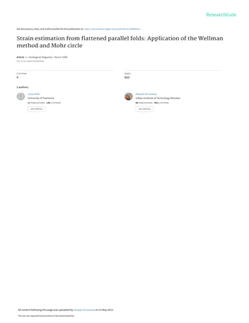 Más sobre Estimación de deformaciones de pliegues paralelos aplanados: aplicación de la W.